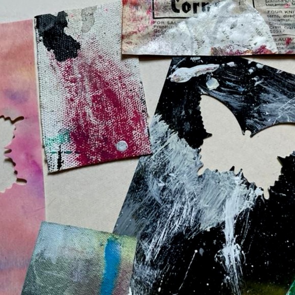 Junk Journal Pack  15+ Hand painted Pieces, Great for scrapbooking, collage - Picture 5 of 11